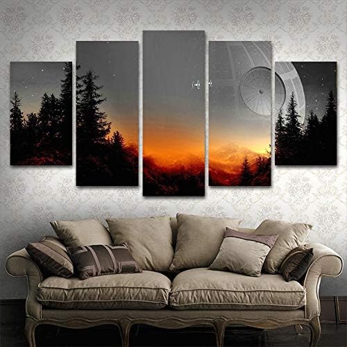 Star Wars Death Star Modular Canvas Wall Art - 5-Piece Set