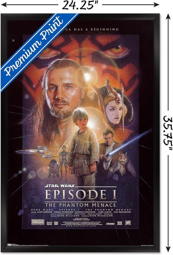 Star Wars: The Phantom Menace Framed Wall Poster, 22