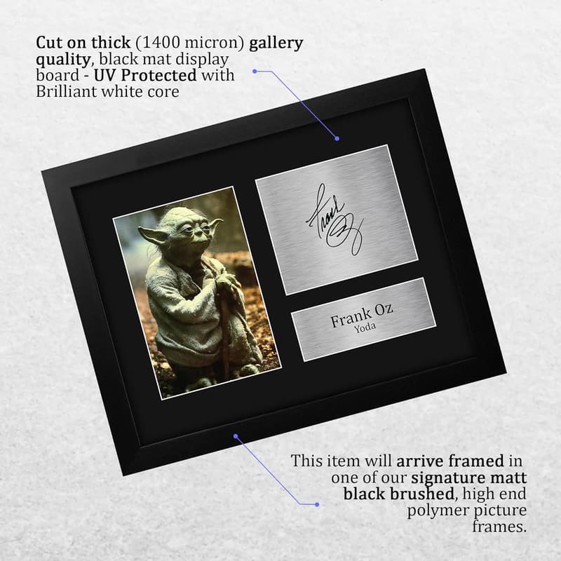 Framed Signed Yoda Print - Star Wars Autographed Gift