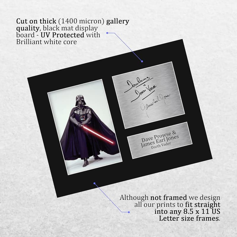 Signed Star Wars Darth Vader Print by Dave Prowse & James Earl Jones