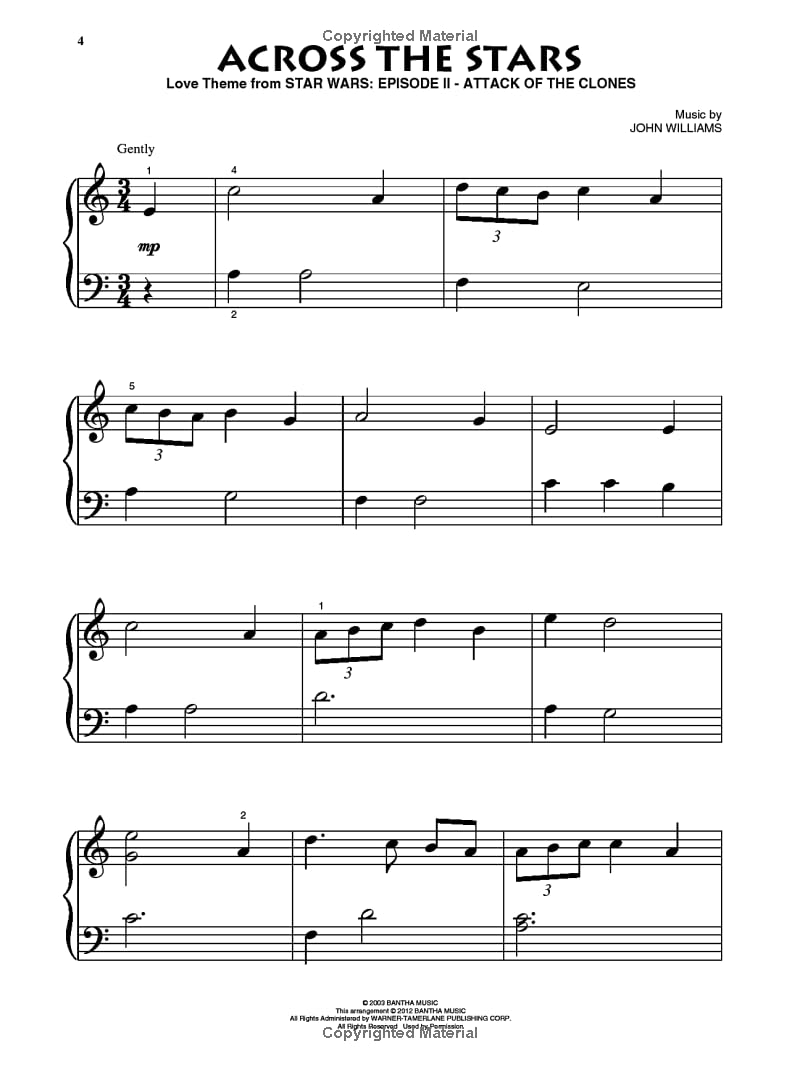 Star Wars Easy Piano Sheet Music for Beginners