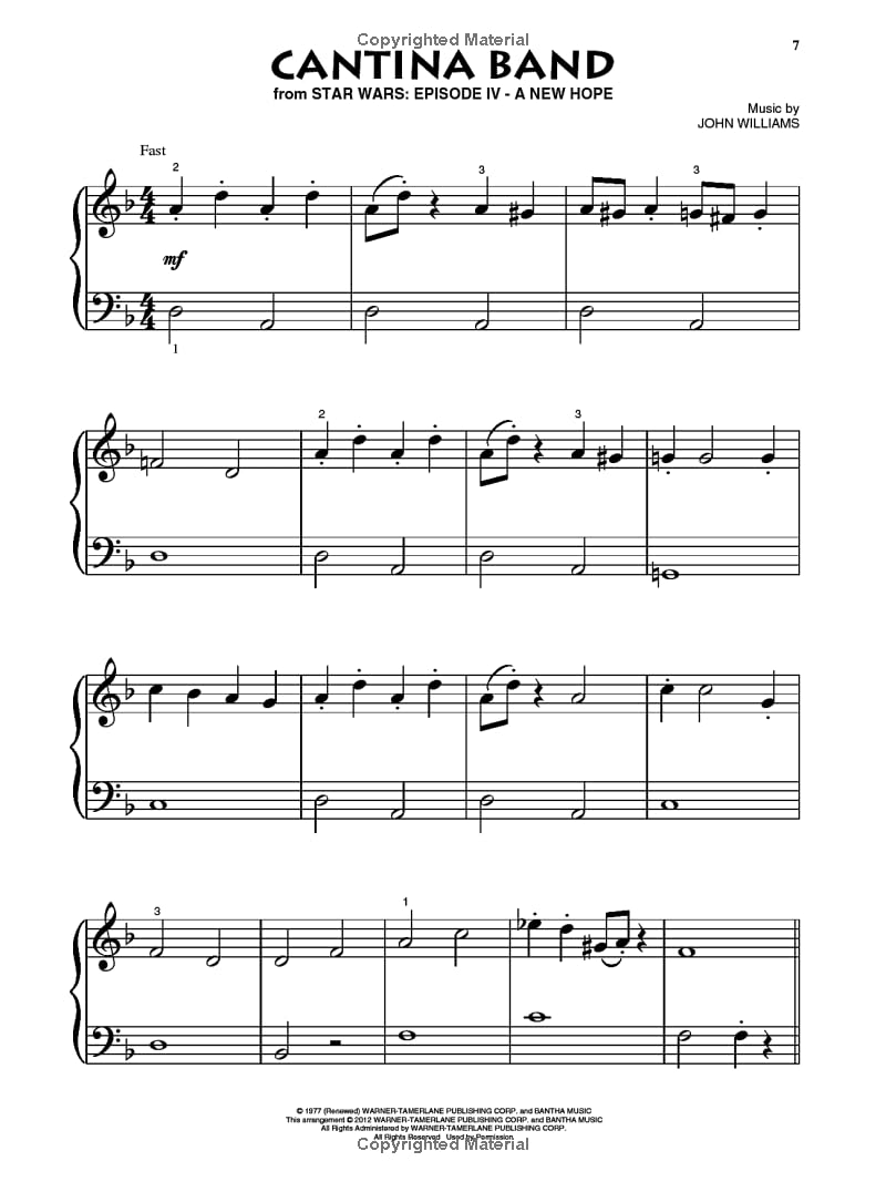 Star Wars Easy Piano Sheet Music for Beginners