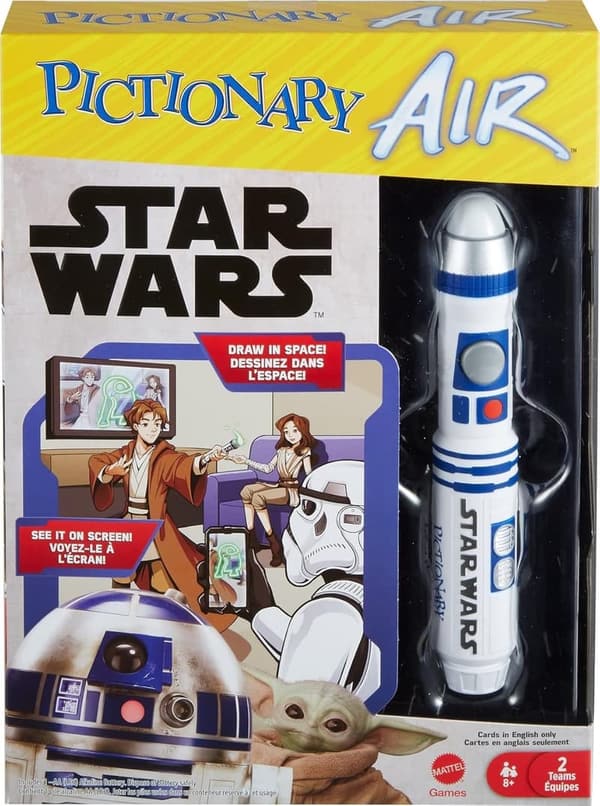 Star Wars Pictionary Air Family Game with R2-D2 Light Pen