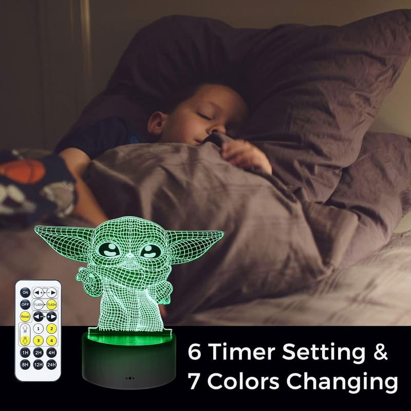 4-Pattern LED Night Light with Timer - Perfect Gift for Kids