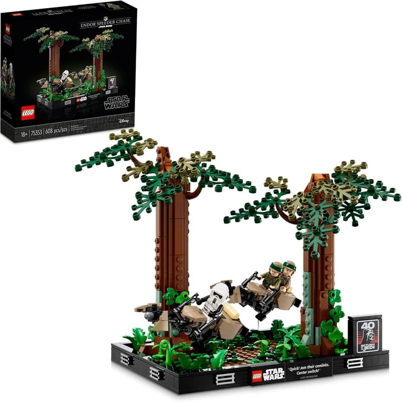 Star Wars Endor Speeder Chase Diorama Building Set for Adults