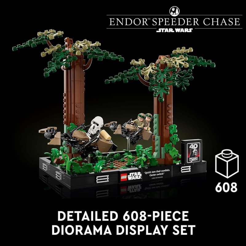 Star Wars Endor Speeder Chase Diorama Building Set for Adults