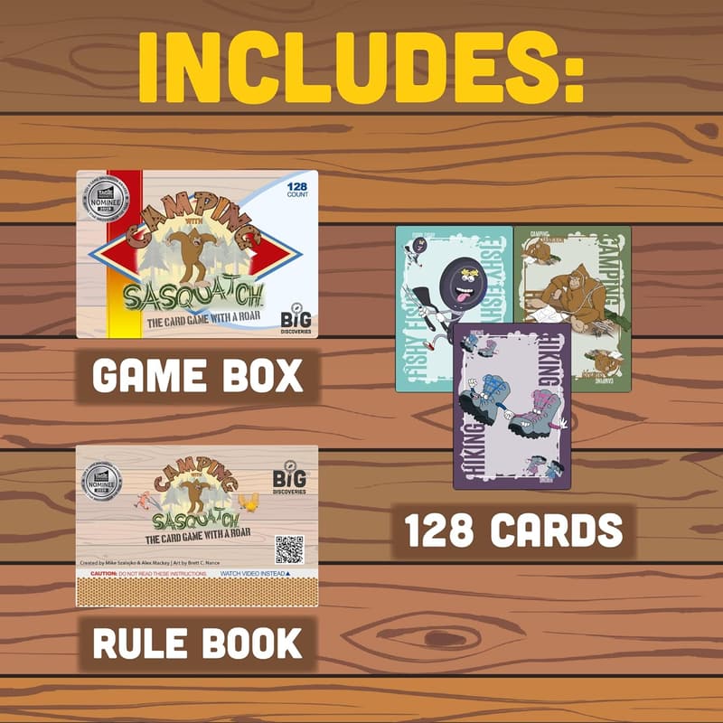Camping with Sasquatch 128-Count Family Card Game