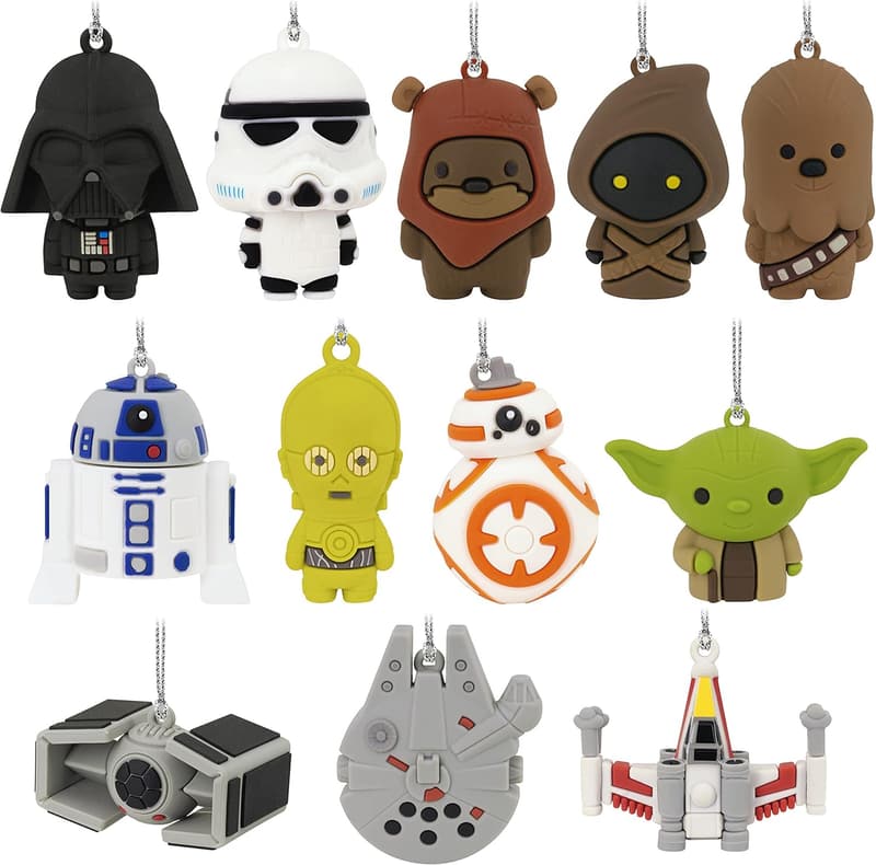 Star Wars Miniature Christmas Tree Set with 12 Ornaments