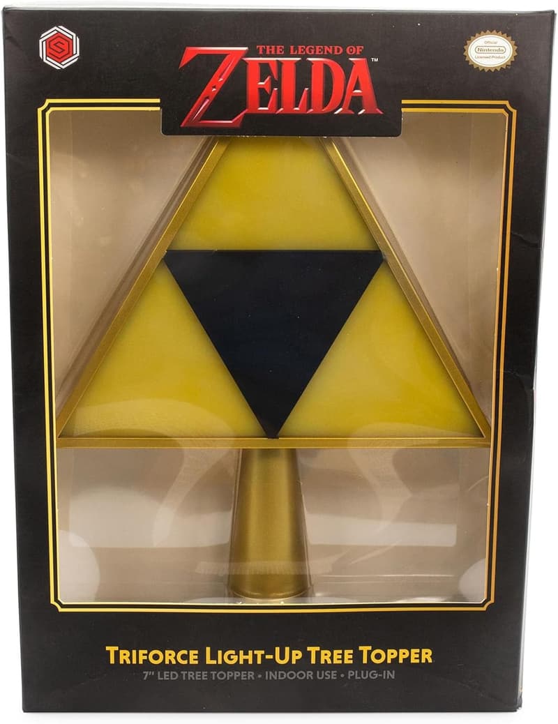 Zelda Triforce Light-Up Tree Topper Decoration