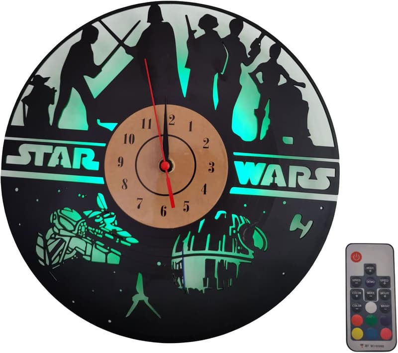 Valentine's Day LED Vinyl Record Wall Clock with Remote