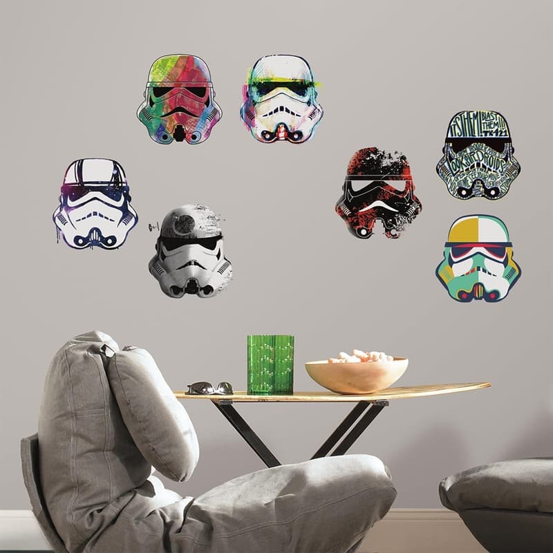 Star Wars Storm Trooper Heads Peel and Stick Wall Decals