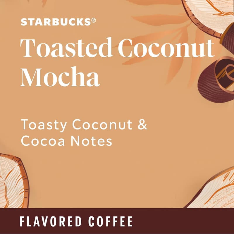 Toasted Coconut Mocha K-Cup Coffee Pods for Keurig - 22 Count