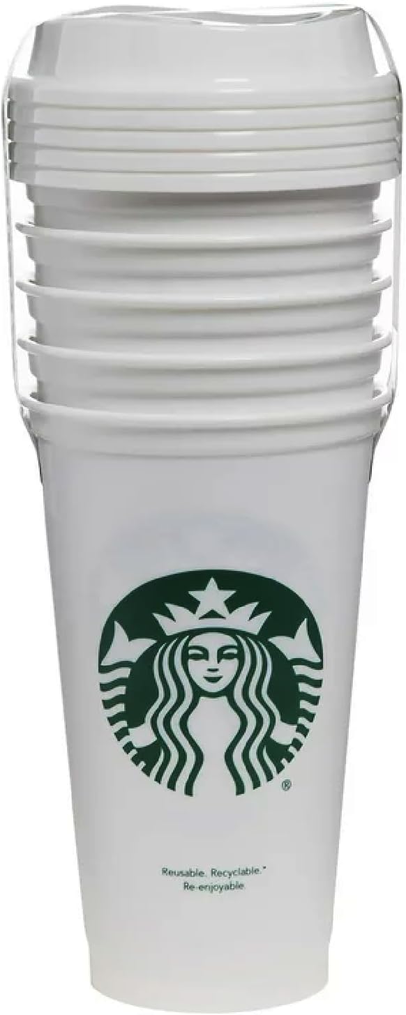 Set of 5 Reusable 16oz Hot Cups with Lid