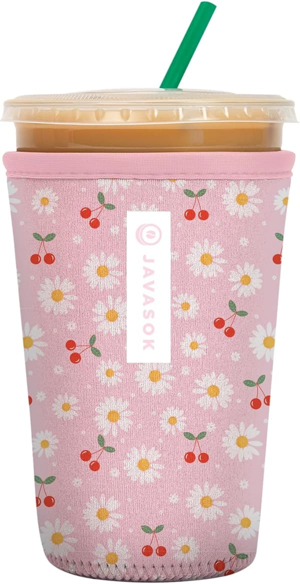 Insulated Neoprene Cup Sleeve for Iced Coffee & Soda - Medium