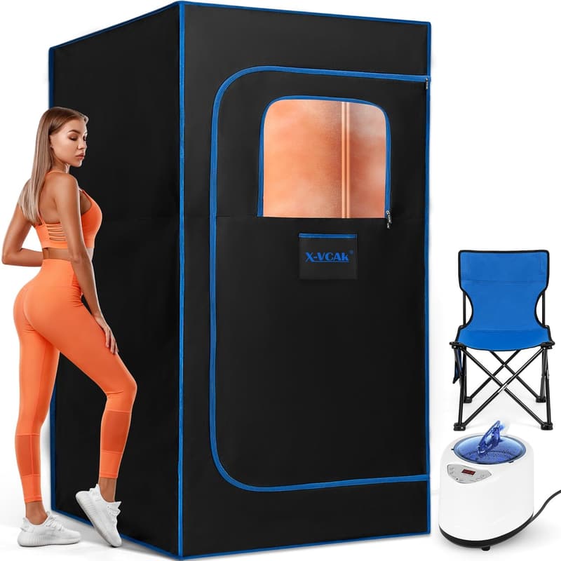 Home Portable Steam Sauna Tent with Remote Control & Chair