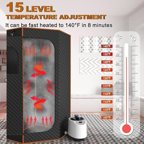 Home Spa Portable Sauna Tent with 3L Steamer & Remote Control