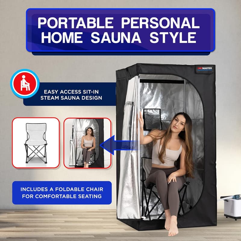 Home Portable Sauna Steam Tent with 1000W Generator