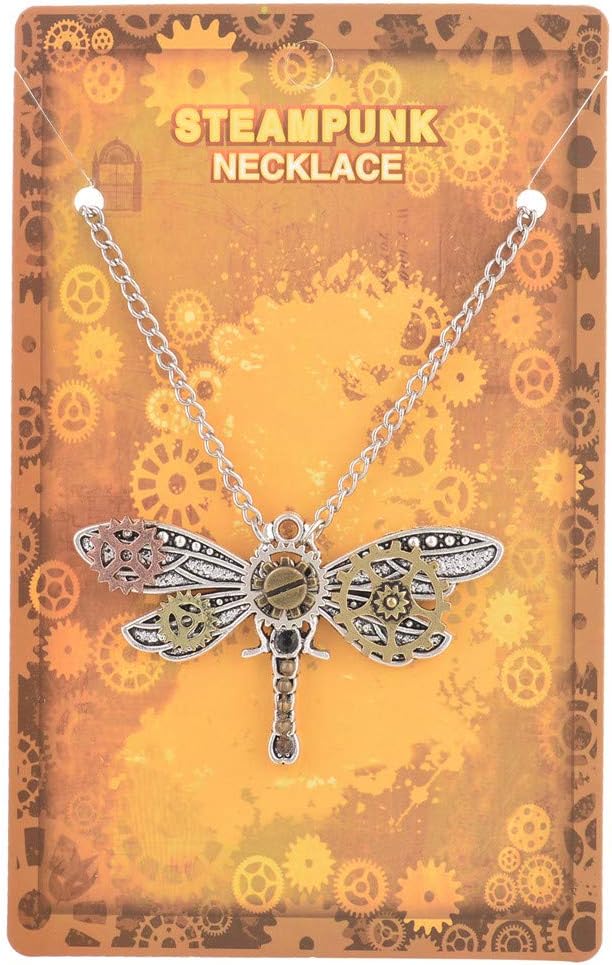 Steampunk Dragonfly Choker Necklace for Women - Gothic Jewelry