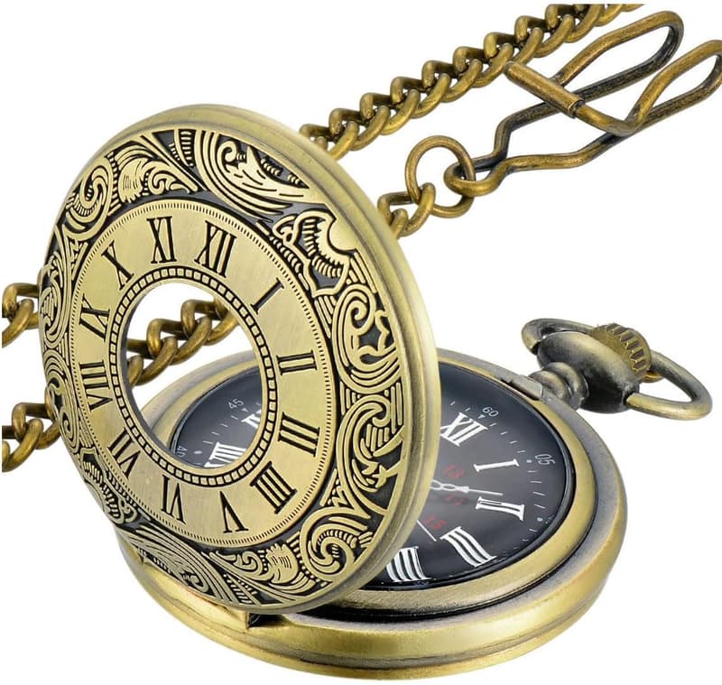 Vintage Pocket Watch with Chain - Perfect Father's Day Gift