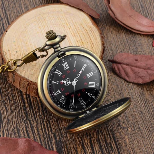 Vintage Pocket Watch with Chain - Perfect Father's Day Gift