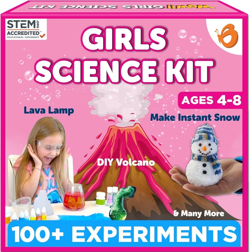 STEM Science Kit for Girls Ages 4-8 | 100+ Experiments