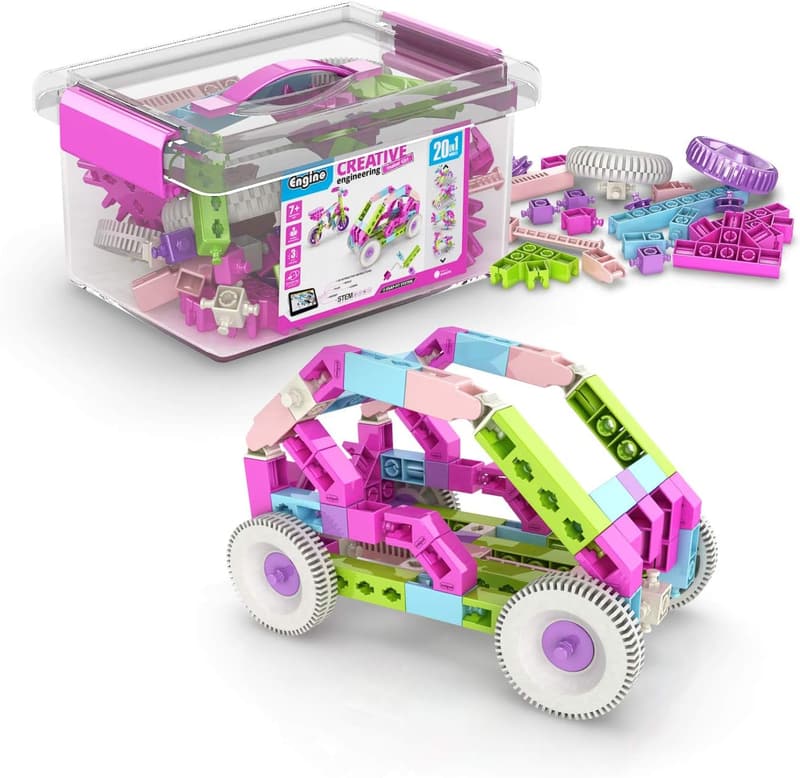 STEM Building Set for Girls, 20 Models - Educational Engineering Toy