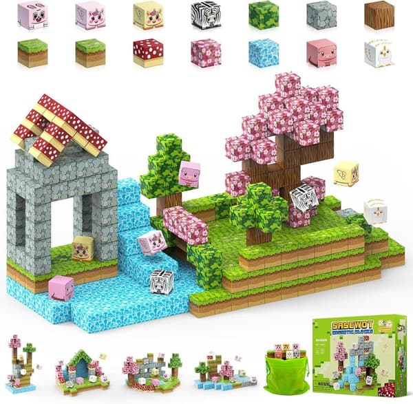 Magnetic Building Blocks Set for Kids - 108PCS STEM Toys