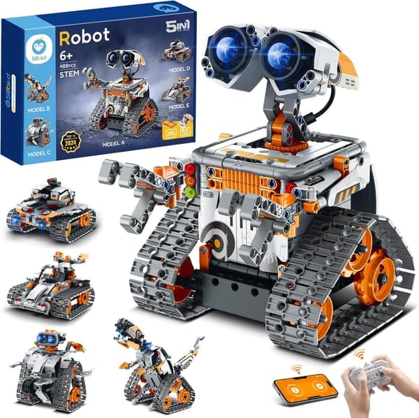 STEM Robot Building Kit for Kids - 5-in-1 Remote Control Toy
