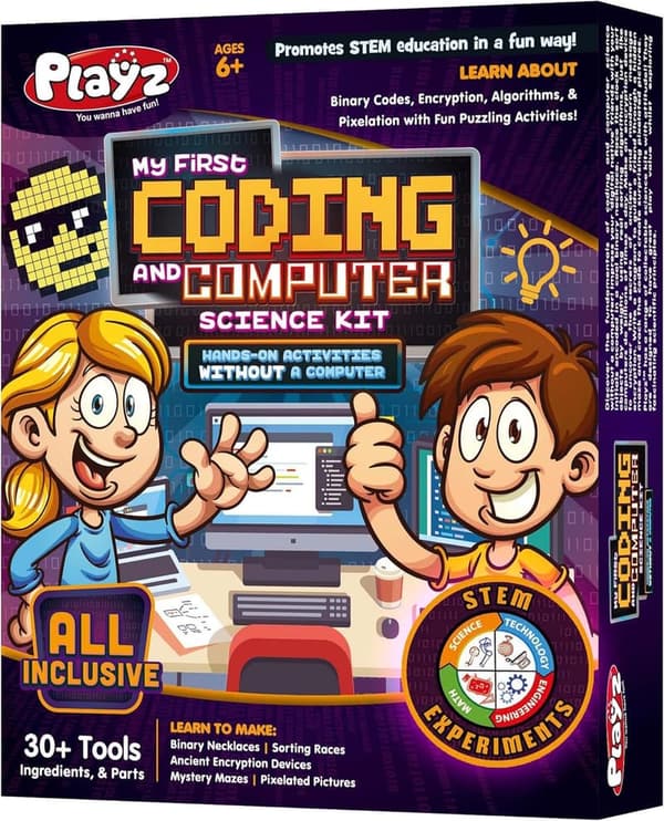 Coding & Computer Science Kit for Kids - Fun Puzzles & Activities