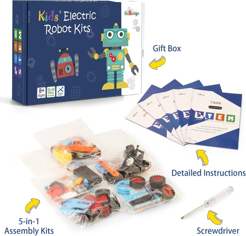 Robotics Building Car Kit for Kids, STEM Science Activities 5-12