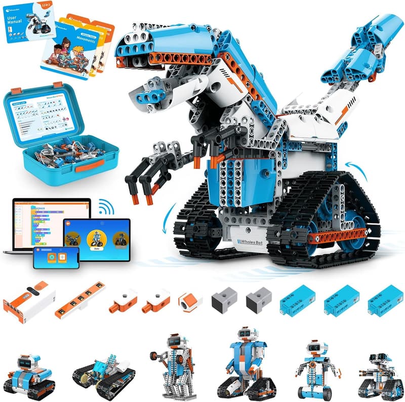 STEM Coding Robot Kit for Kids 8-12 - 12-in-1 Educational Toy