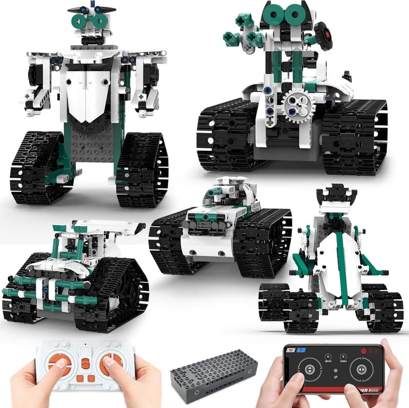 STEM Building Blocks Set for Kids 8-10, 13-in-1 Remote Control