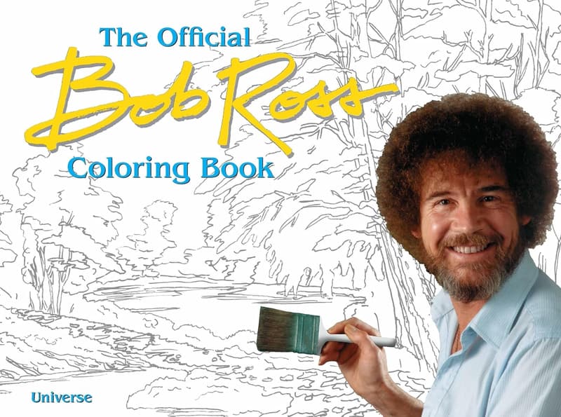 Bob Ross Coloring Book for Art Enthusiasts