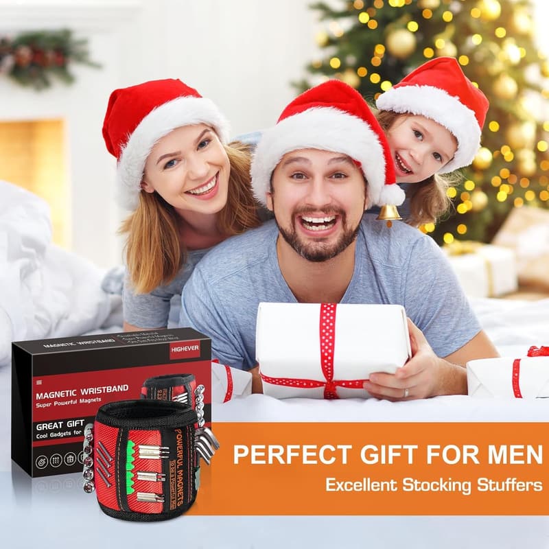 Magnetic Wristband Tool Belt - 2 Pack Christmas Gift for Men