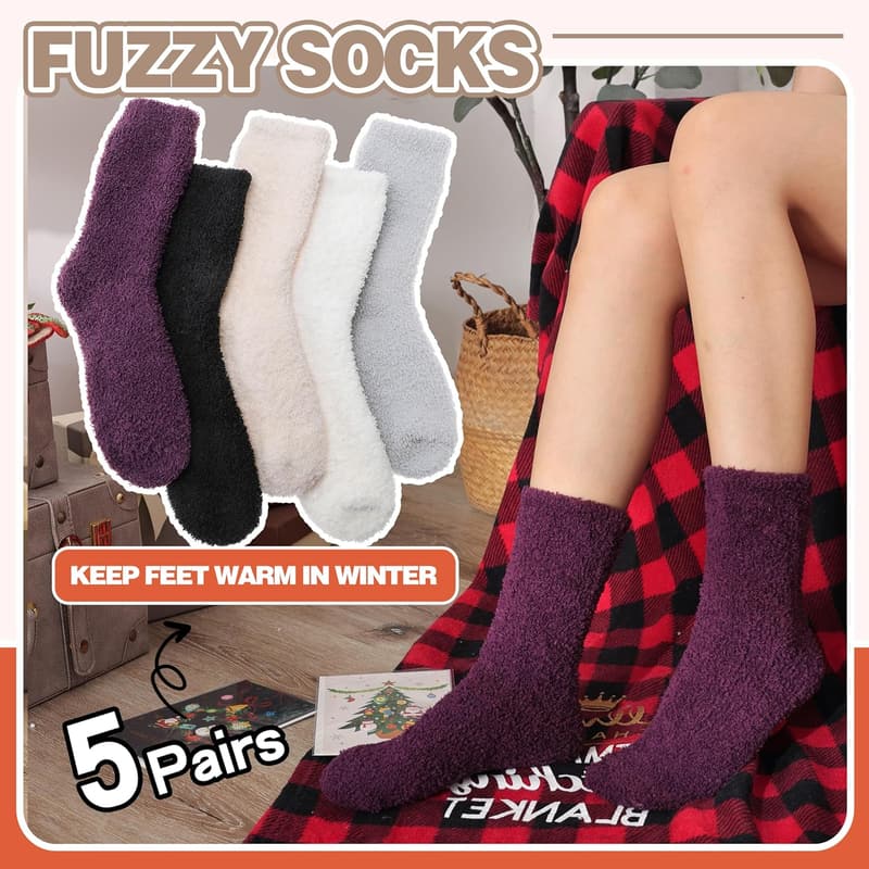 Cozy Fleece Socks for Men and Women - Warm Plush Winter Wear