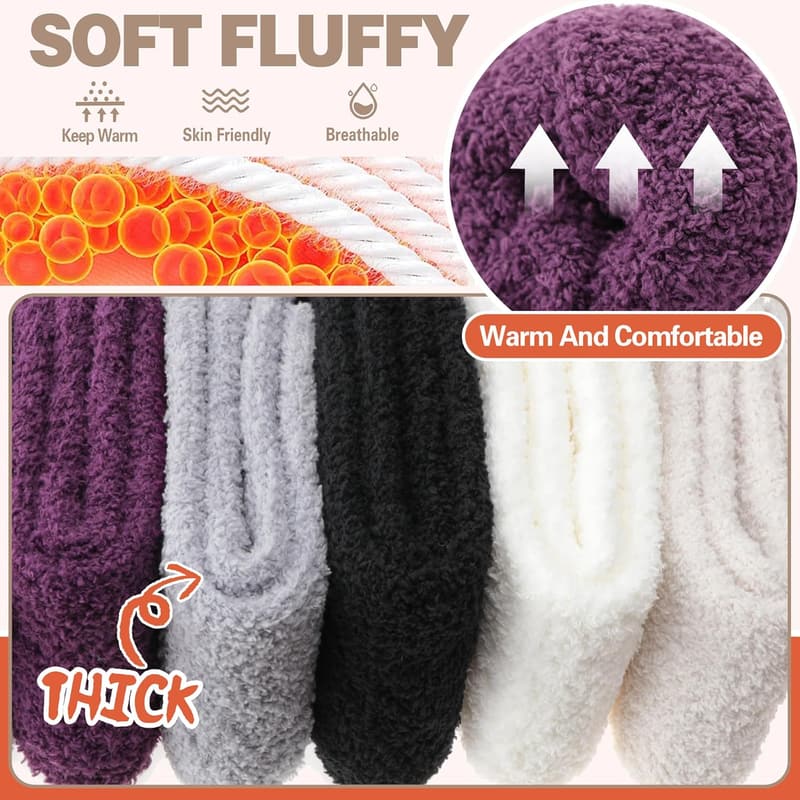 Cozy Fleece Socks for Men and Women - Warm Plush Winter Wear