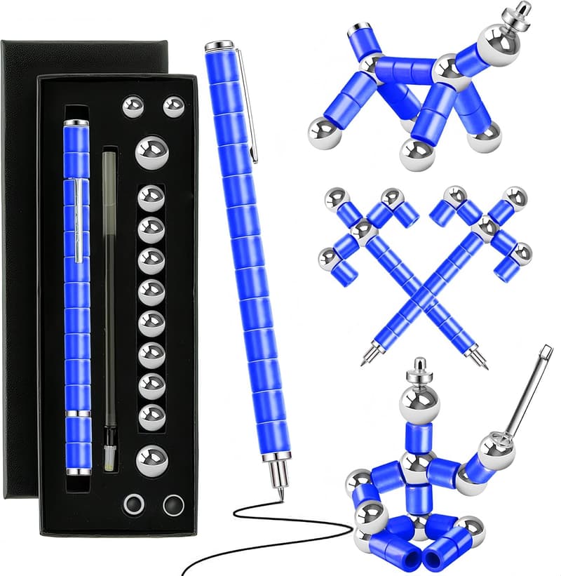 Blue Fidget Pen - Novelty Christmas Gift for Men and Teens