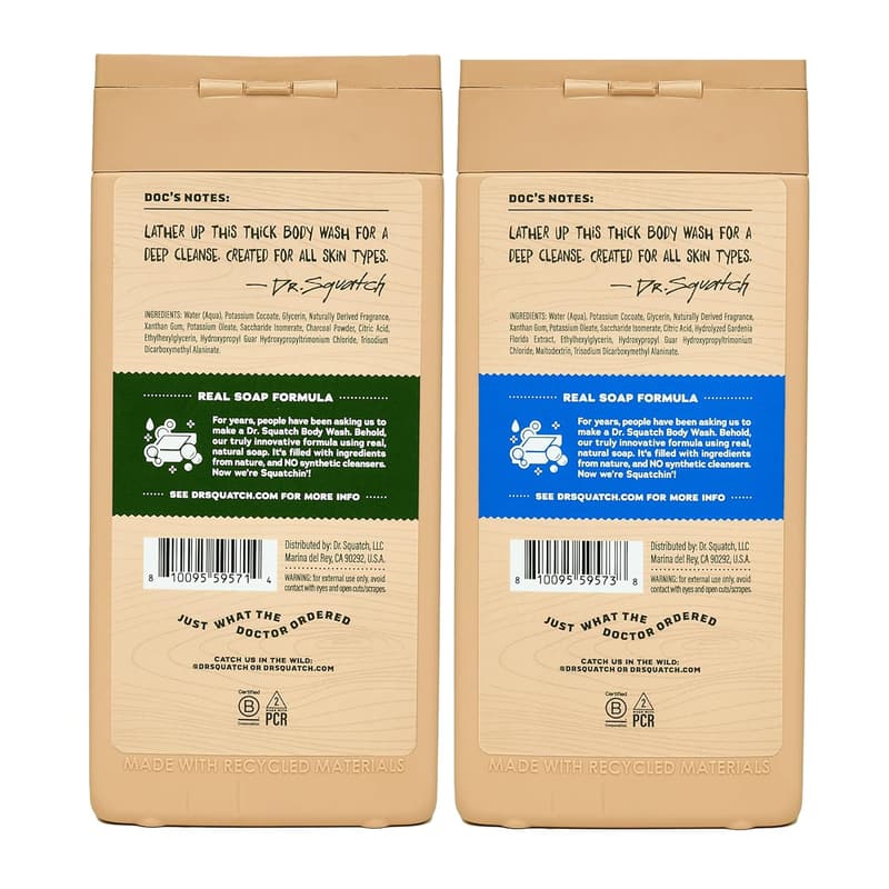 Natural Pine Tar Body Wash for Men | 14 oz, 2-Pack