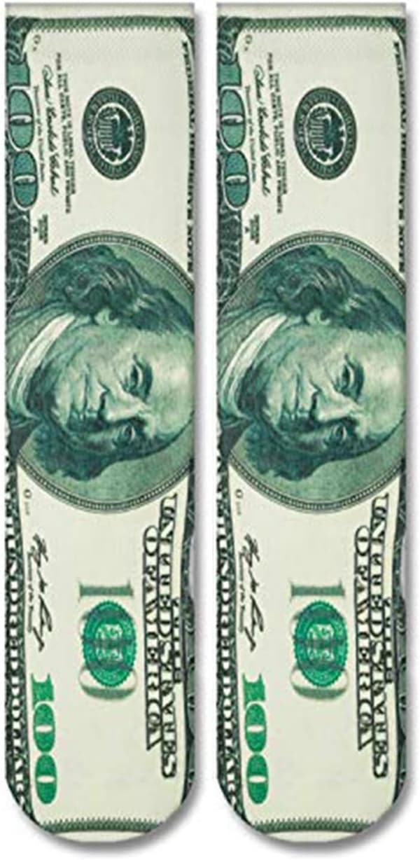 Novelty Dollar 3D Print Socks for Men and Women