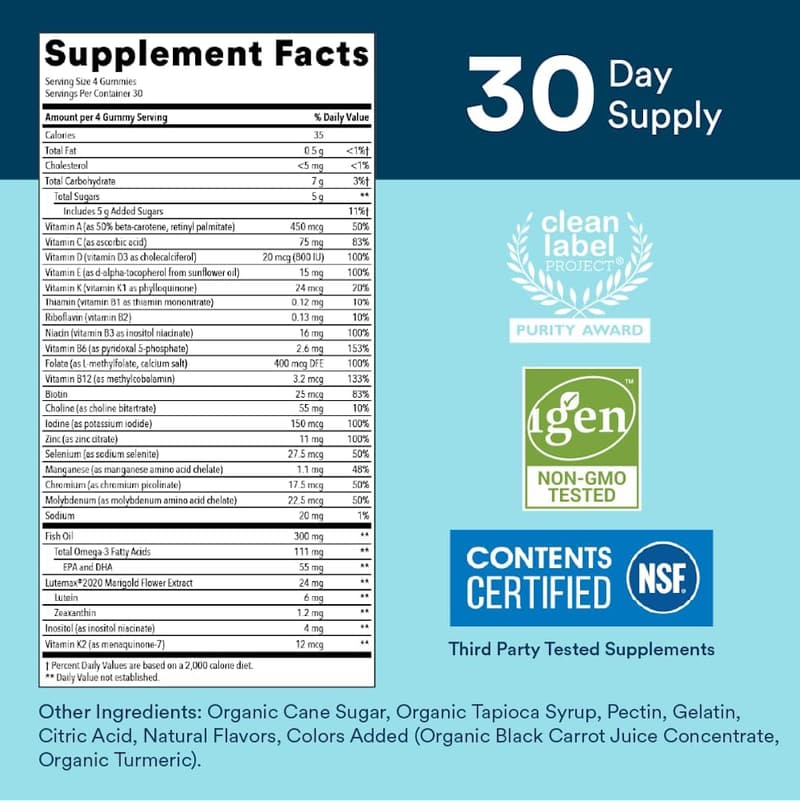 Teen Guy Daily Multivitamin Gummies for Immune & Energy Support