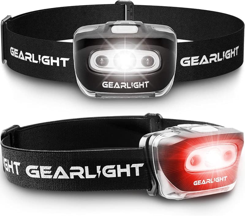 LED Headlamp Set - 7 Modes, Adjustable Fit, Lightweight for Camping