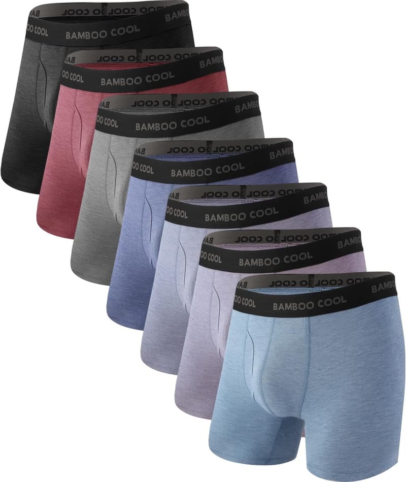 Men's Ultra Breathable Bamboo Boxer Briefs – Comfort Fit Multipack