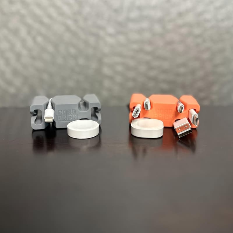 Silicone Weighted Cord Holder - Phone Charger Organizer (Aqua)