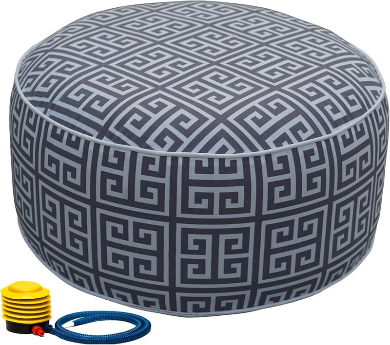 Portable Inflatable Ottoman Stool for Indoor/Outdoor Use