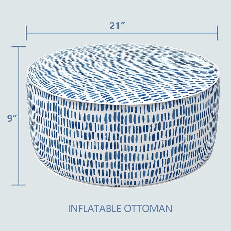 Portable Water-Repellent Inflatable Ottoman for Outdoor Use