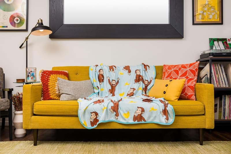 Curious George Banana Flannel Throw Blanket, 45