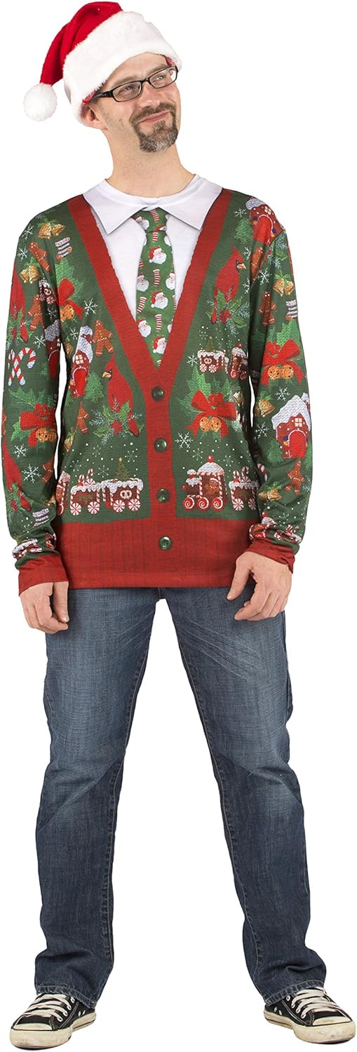 3D Photo-Realistic Men's Long Sleeve Christmas Sweater