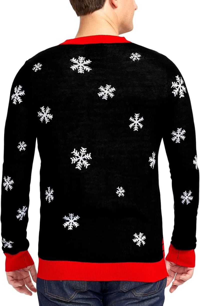 Men's LED Light Up Ugly Christmas Sweater - Funny Holiday Pullover