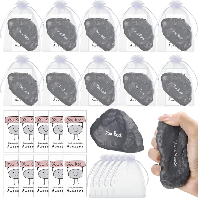 Motivational Stress Relief Foam Balls with Thank You Card (80 Set)