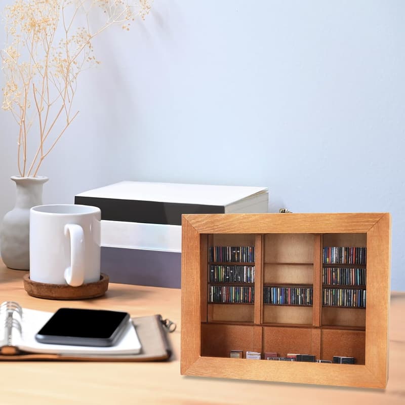 Handmade Mini Library Decor - Anxiety Relief Desk Shake Decor